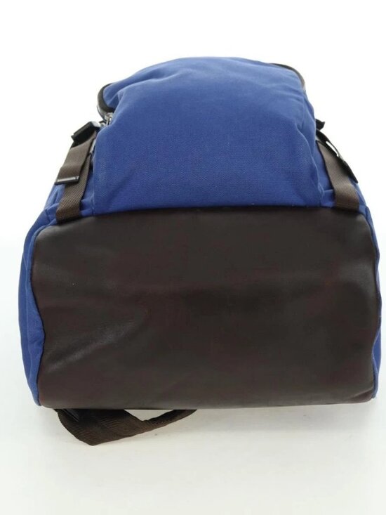 PRADA Backpack Canvas Blue Silver Auth 176786 main image 4